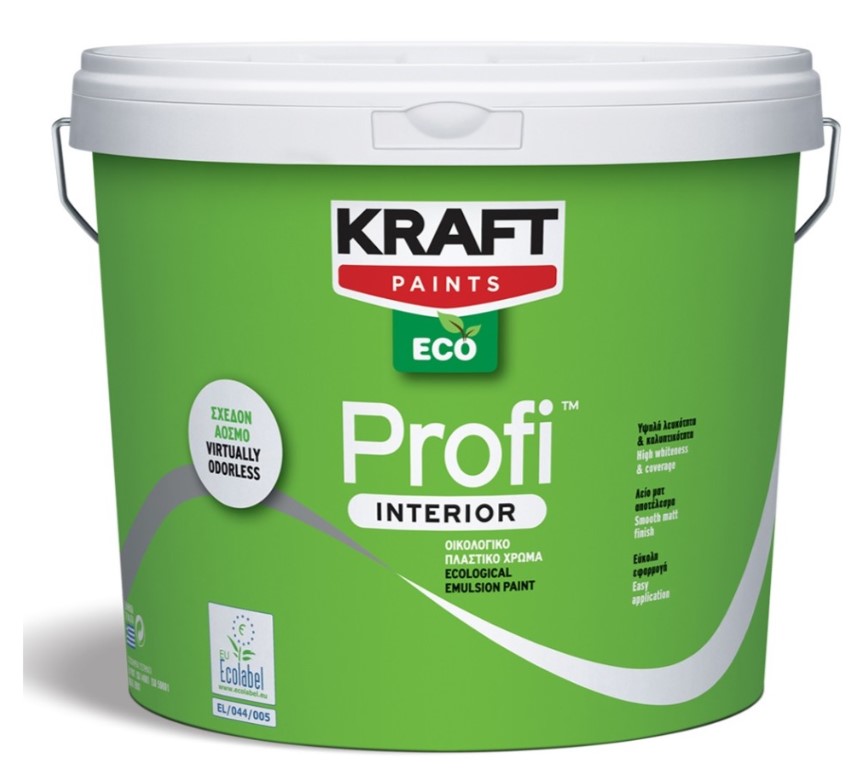 Гръцка интериорна боя Profi Interior eco бяла 9л.