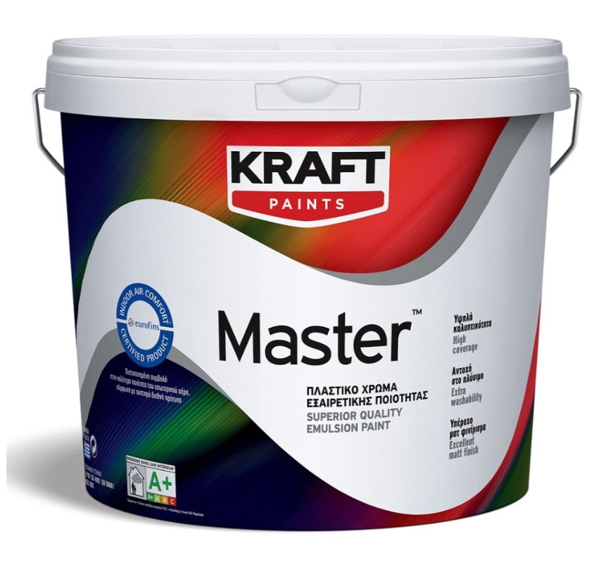 Гръцка латексова боя Kraft Master Plastiko бяла 10л.